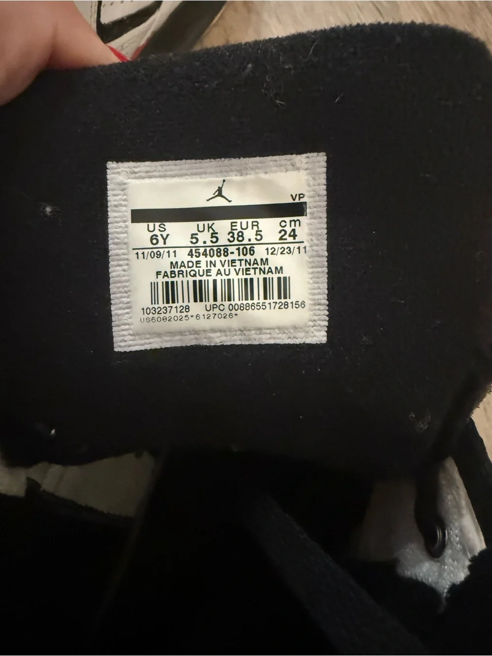 Jordan Black and White High-Top Sneakers